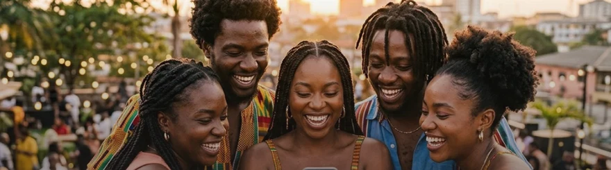A group of friends sharing a moment